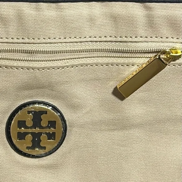 Tory Burch Authentic 88366 Large Nylon Patten Leather Trim Black Hand/To… - Picture 11 of 11